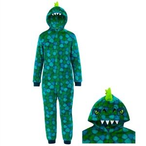 NWT Saint Eve Youth Boys Critter Blanket Sleeper DINO -size XS (5/6) winter cozy